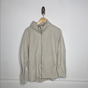 Lululemon Oversized Scuba Funnel Neck Full Zip.  Cream.  XL/XXL.